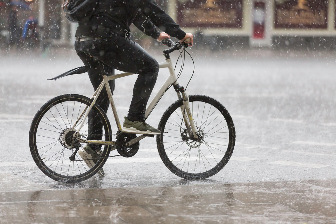 Rider In Rain