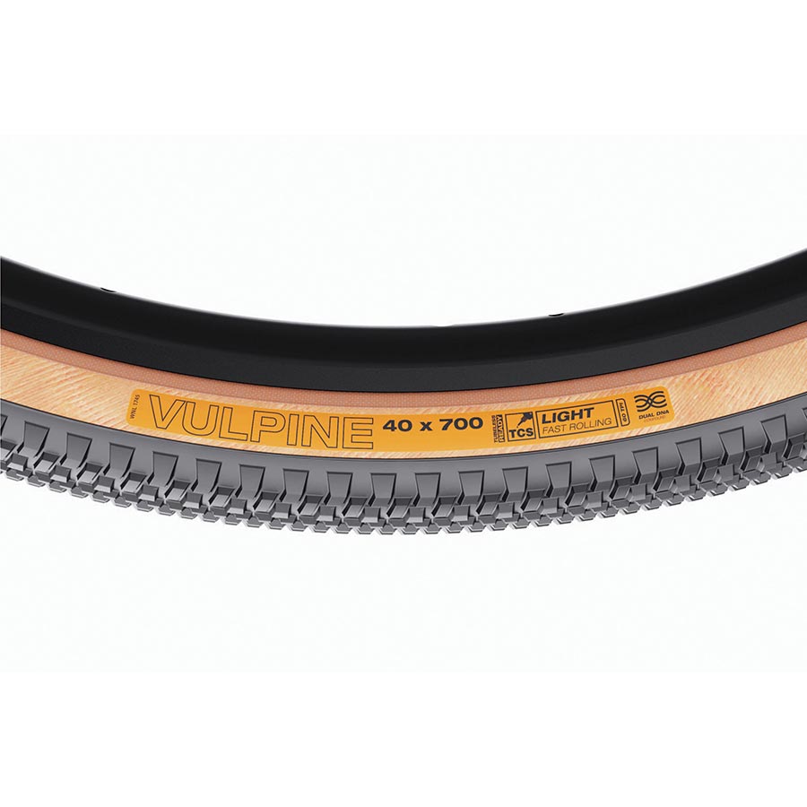 WTB Vulpine Gravel Tire 700x40C Folding Tubeless Ready Dual DNA TCS Light/Fast Rolling 60TPI Tanwall