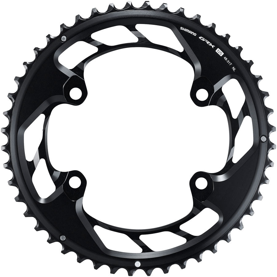 Shimano GRX FC-RX820-2 Chainring - 48t Outer Ring 110 BCD For 2x 12-Speed BLK