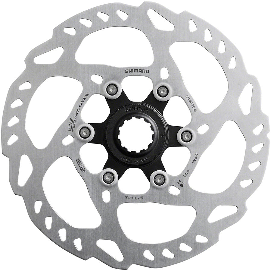 Shimano SLX SM-RT70-ME Disc Brake Rotor - 180mm Center Lock Silver