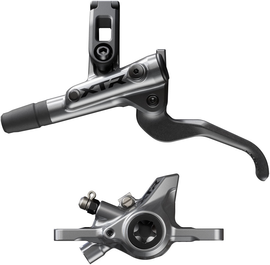 Shimano XTR M9200 XC Disc Brake Lever - Left/Front Post Mount 2-Piston Caliper SM-BH90-SS Hose Metal Pads Gray