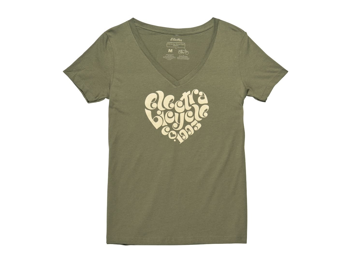 Electra 1993 V Tee Women Small Olive Grey Shirt