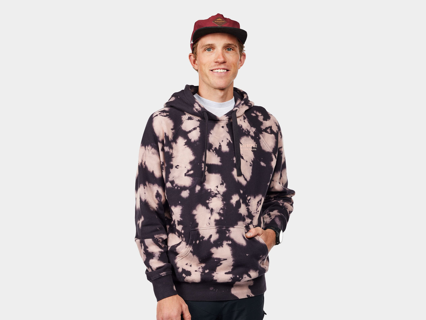 Trek Acidic Vibe Hoodie Medium Acid Washed Shirt