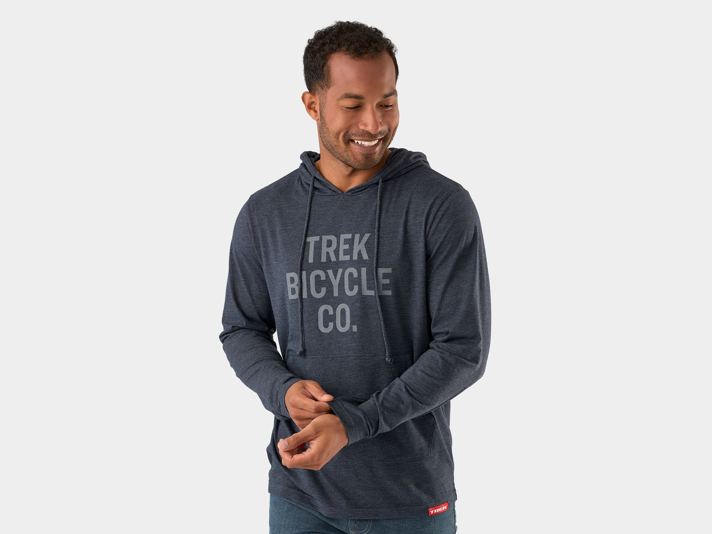 Trek Bicycle Co Long Sleeve Tee Hoodie XL Heather Navy Shirt