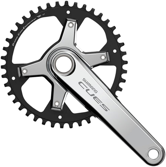 Shimano CUES FC-U6030-1 Crankset - 175mm 9/10/11-Speed 42t Asymmetric 110 BCD Silver
