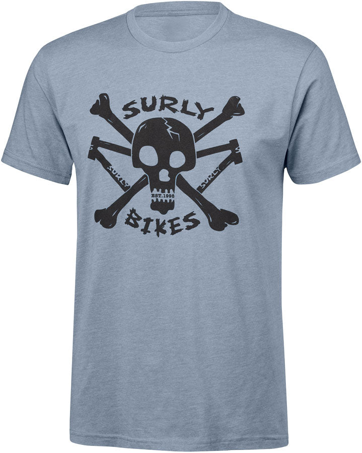 Surly Skullet Short Sleeve T-Shirt - Unisex Slate Blue Medium