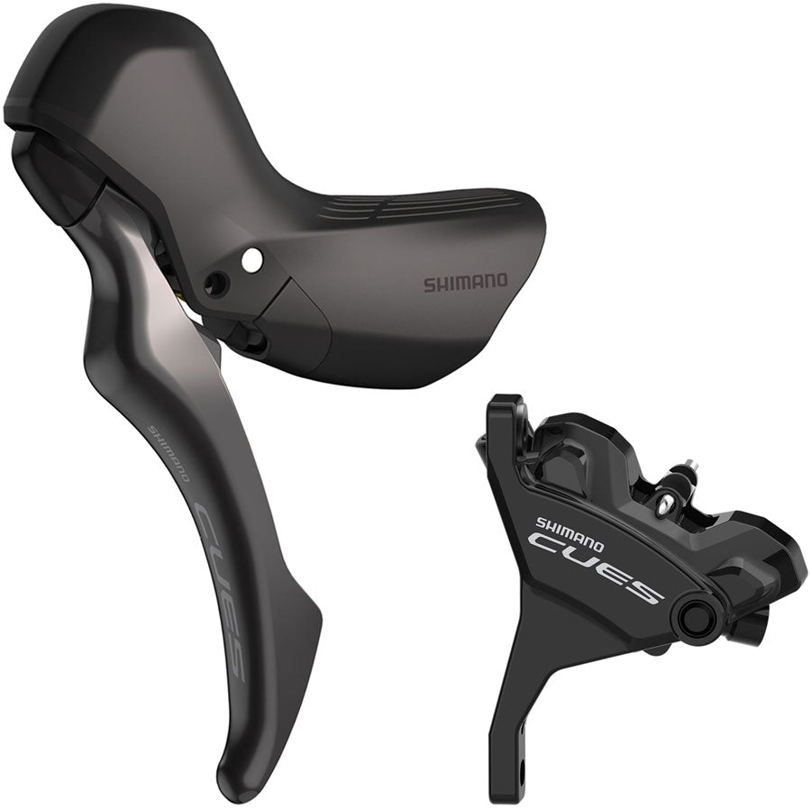 Shimano CUES BL-U6030L/BR-U6030F Disc Brake Lever - Front Hydraulic Flat Mount Resin Pads BLK