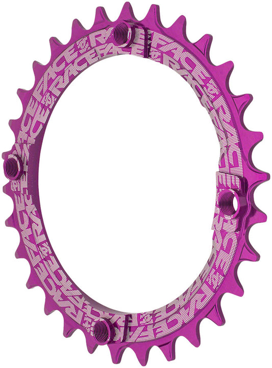 RaceFace 1x Narrow Wide Chainring - 30t 104 BCD 10-12 Speed 7075 Aluminum Purple