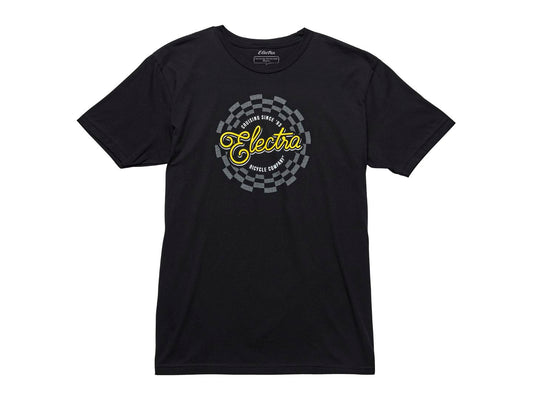 Electra Classic Check Tee Men Small Black Shirt