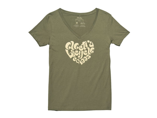 Electra 1993 V Tee Women Small Olive Grey Shirt