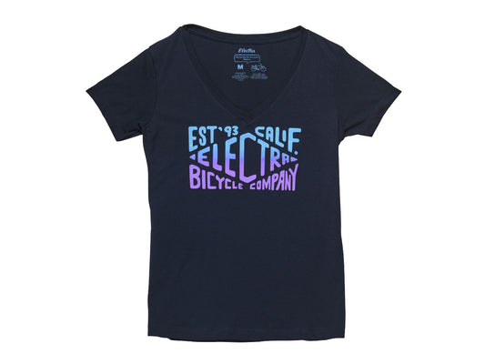 Electra Union V Tee Women Small Midnight Blue Shirt