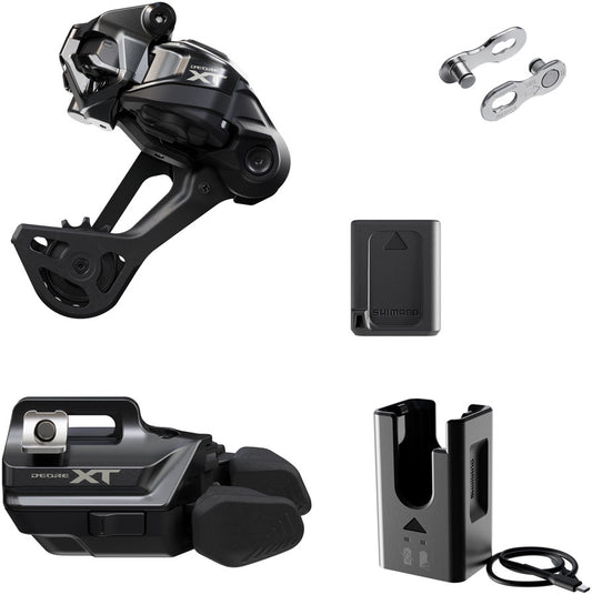 Shimano Deore XT M8250 Di2 Wireless Upgrade Kit - M8250-SGS Rear Derailleur M8250-IR I-SPEC EV Shifter Battery Charger Quick Link