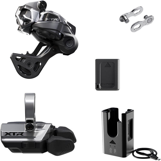 Shimano XTR M9250 Di2 Wireless Upgrade Kit - Includes M9250-GS Rear Derailleur M9250-R  Shifter Battery Charger Quick Link