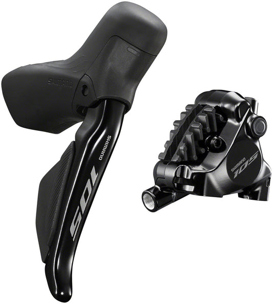 Shimano 105 ST-R7170-RE Di2 Shift/Brake Lever BR-R7170 Hydraulic Disc Brake Caliper - Rear 12-Speed Flat Mount BLK