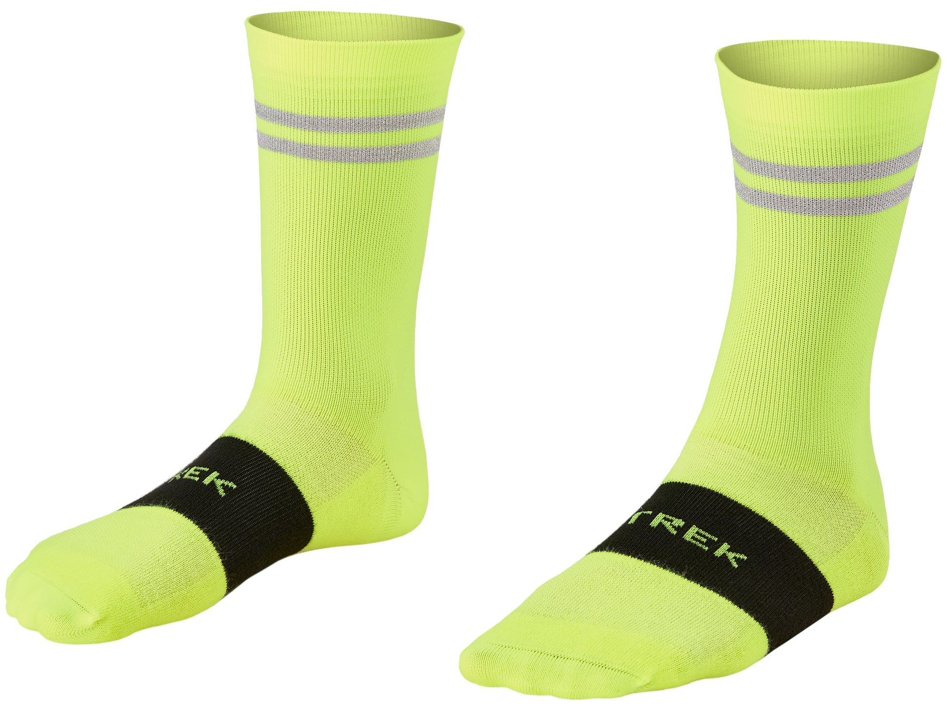 Sock Trek Race Reflective Crew LG (42-44) Radioactive Yellow