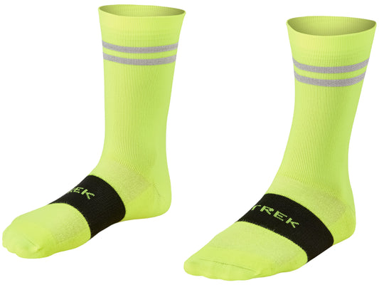 Sock Trek Race Reflective Crew LG (42-44) Radioactive Yellow
