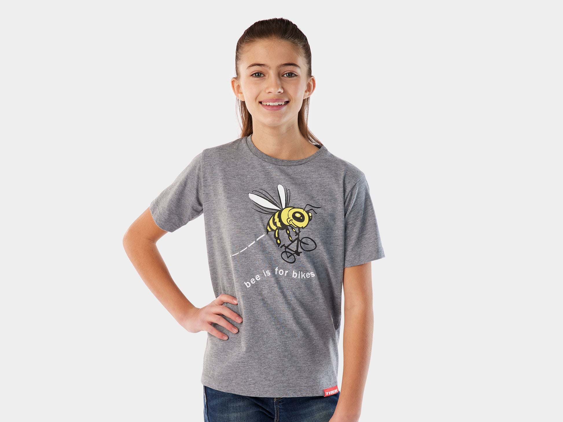 Trek Bee Tee Youth Medium Grey Shirt