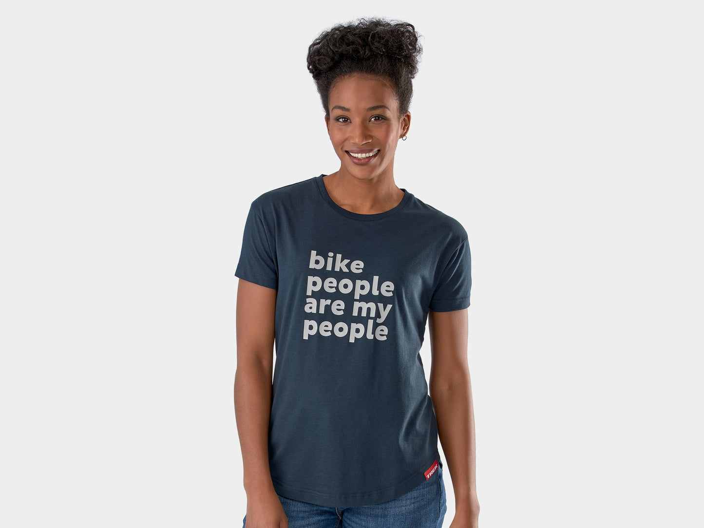Trek Bike People Tee Women Large Navy Shirt
