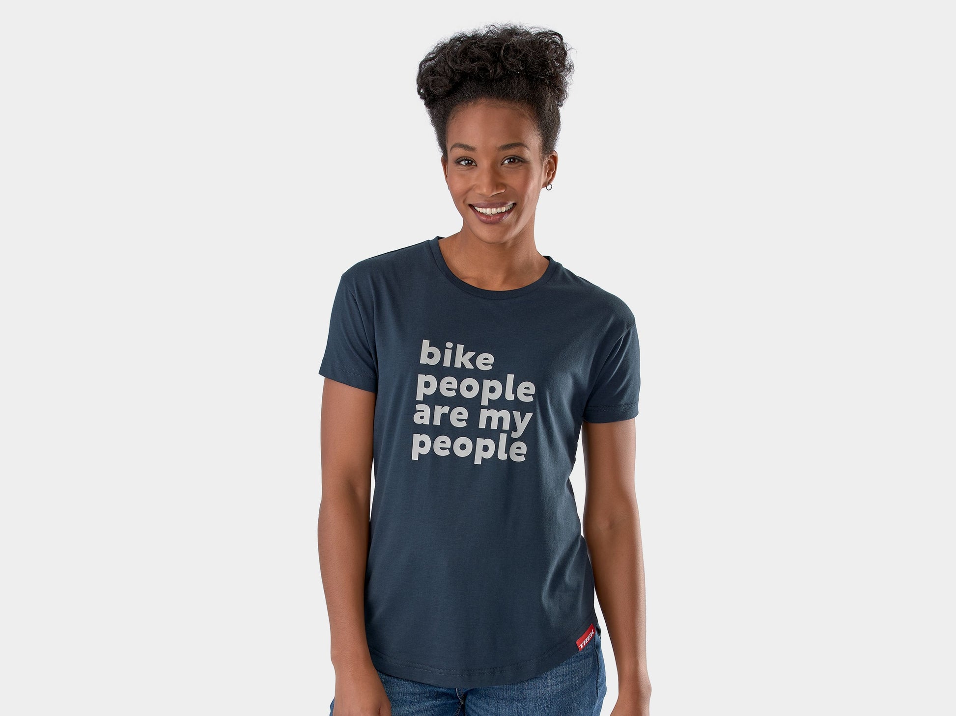 Trek Bike People Tee Women Large Navy Shirt