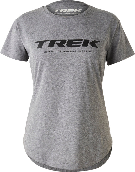 Trek Original Logo Tee Women Small Grey Shirt