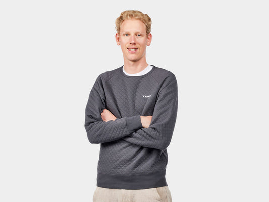Trek Quilted Crewneck X-Small Black Shirt