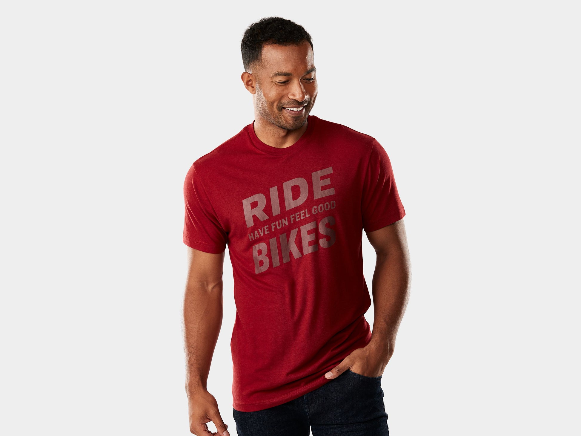 Trek Ride Bike Have Fun Feel Good Tee X-Large Dark Red Shirt