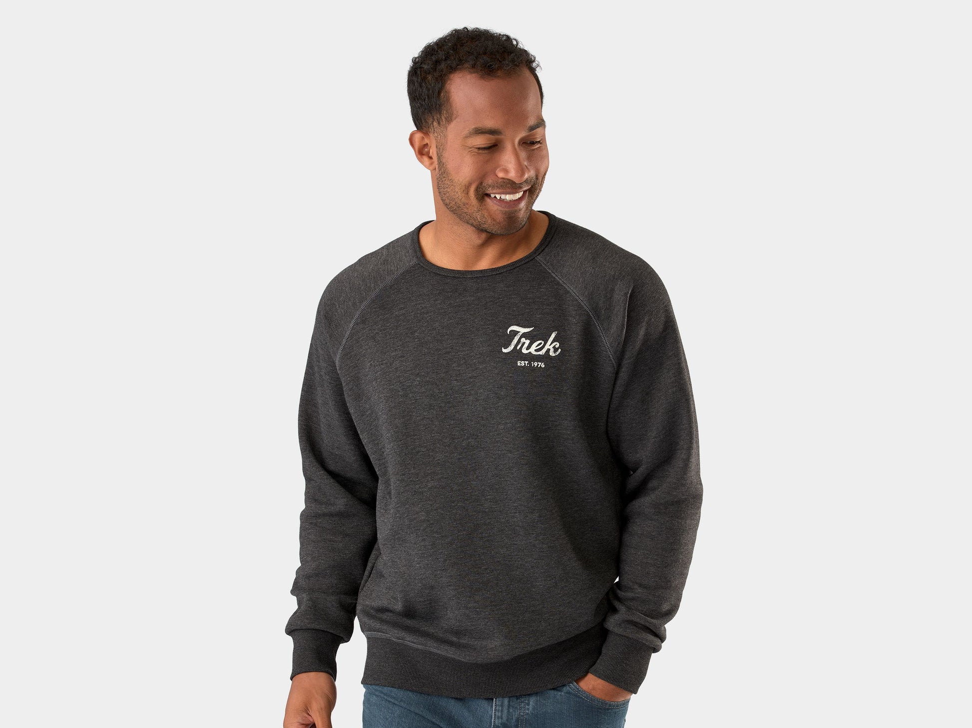 Trek Script Crewneck X-Large Charcoal Shirt