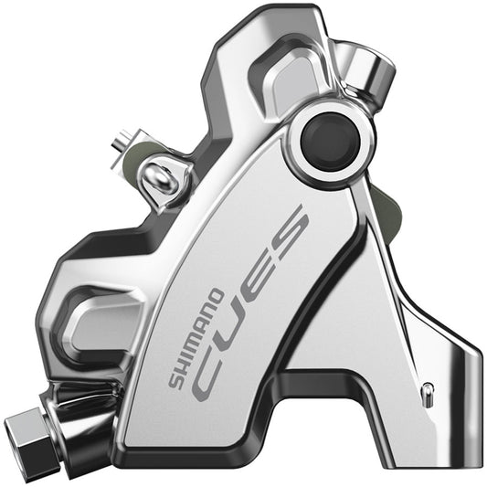 Shimano CUES BR-U6030R Hydraulic Disc Brake Caliper - Rear Flat Mount W/Fixing Bolt 25mm Mount Resin Pad SIlver