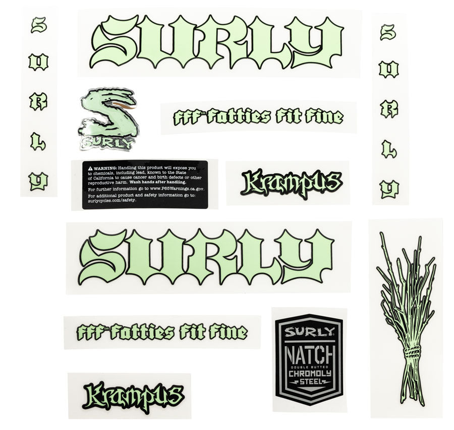Surly Krampus Frame Decal Set - Green