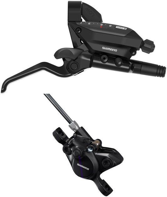 Shimano ST-EF515-8R EZ Fire Plus Shift/Brake Lever BR-MT200 Disc Brake Caliper - Right/Rear 8-Speed Post Mount 2-Piston  BLK